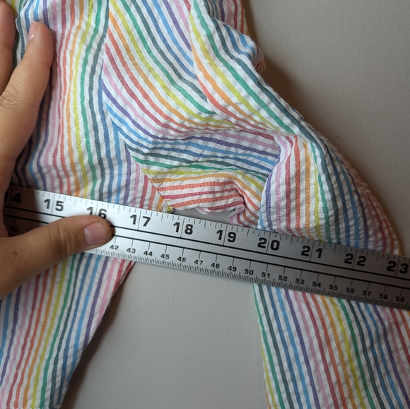 NWT J. Crew V-neck Peplum Top in Rainbow Seersucker Woman's XS - Picture 11 of 11